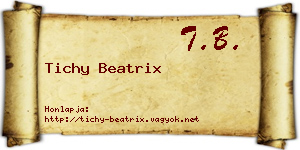Tichy Beatrix névjegykártya